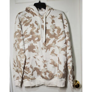 Under Armour ColdGear Hoodie Men’s MD Loose Fit Camo Pullover Beige Tan